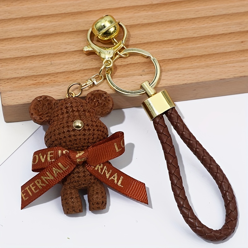 Luxury Sparkle Teddy Bear Dolls Pendants Keychains Cute 