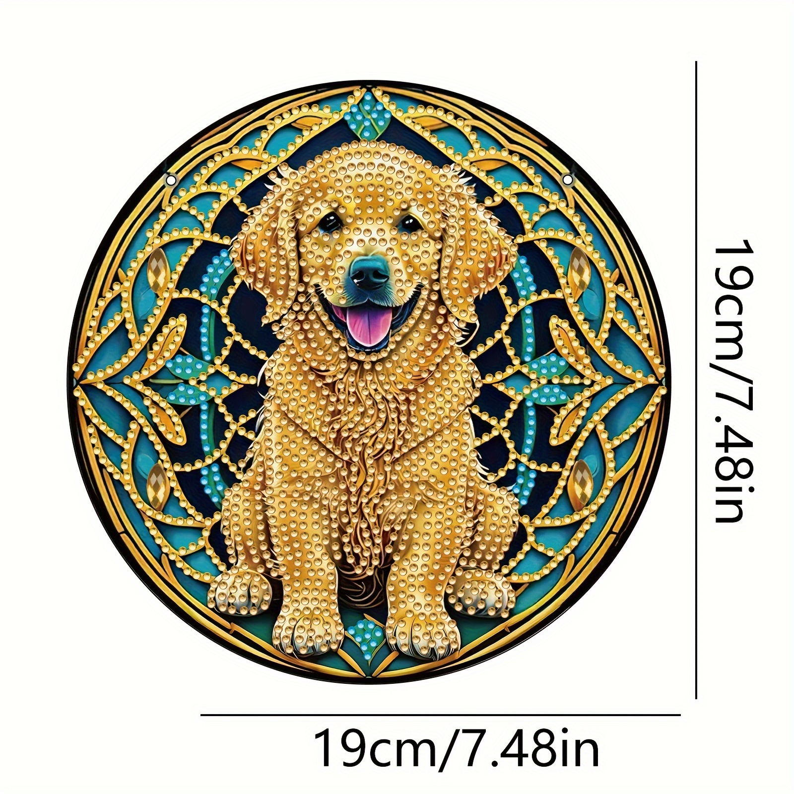 Small Dog Flower Wreath Pendant Pattern Acrylic - Temu