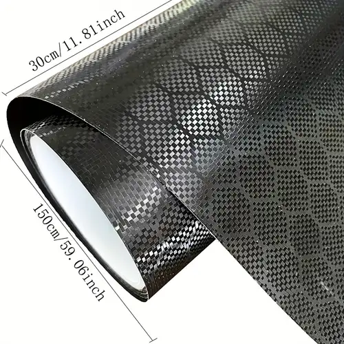  Carbon Fibre Wrap 6 Colors 3D Forged Carbon Vinyl Wrap with Air  Release Bubbles Self Adhesive DIY Styling Car Sticker Decal Wrapping Car  Vinyl Wrap (Color : Black Satin, Size 