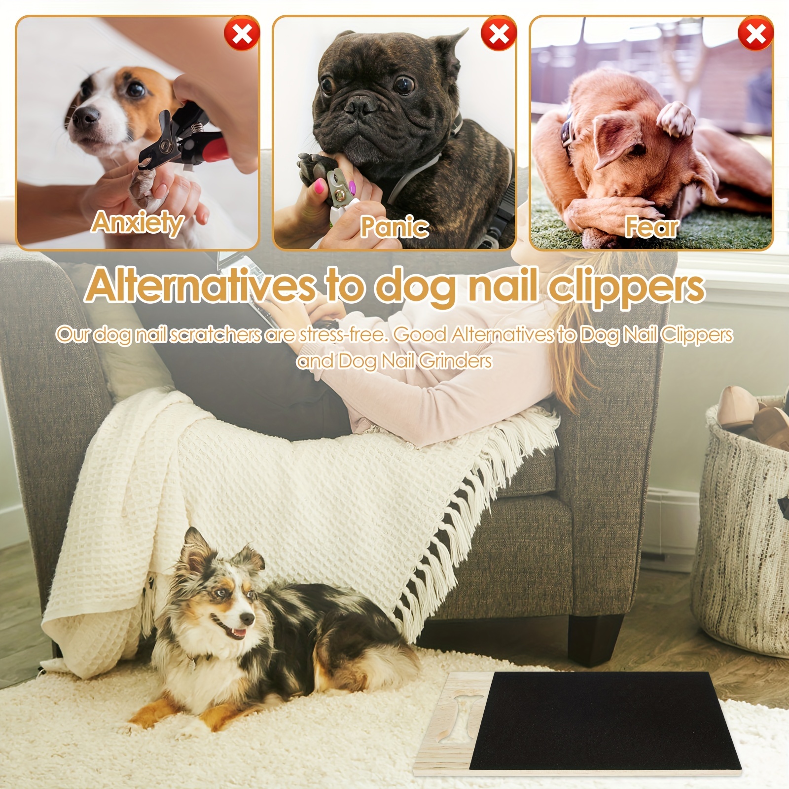 Dog Nail Scratch Pad Wooden Dog Nail File Board Sandpaper - Temu