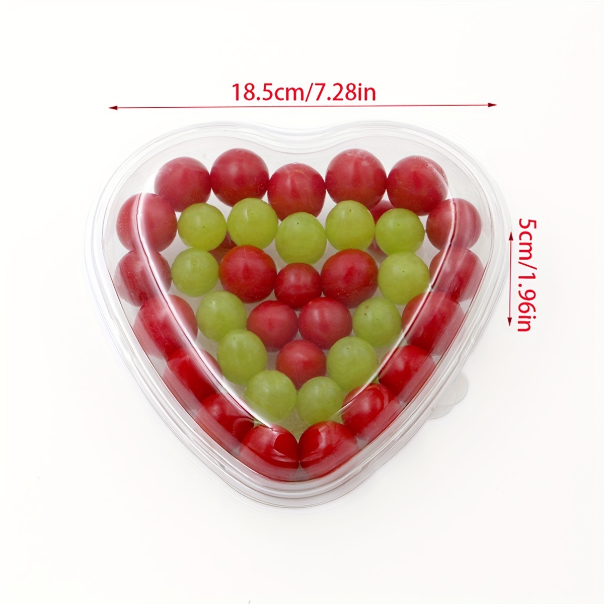 5pcs Heart-shaped Disposable Fruit Box 500g Thickened Fruit Packaging Box