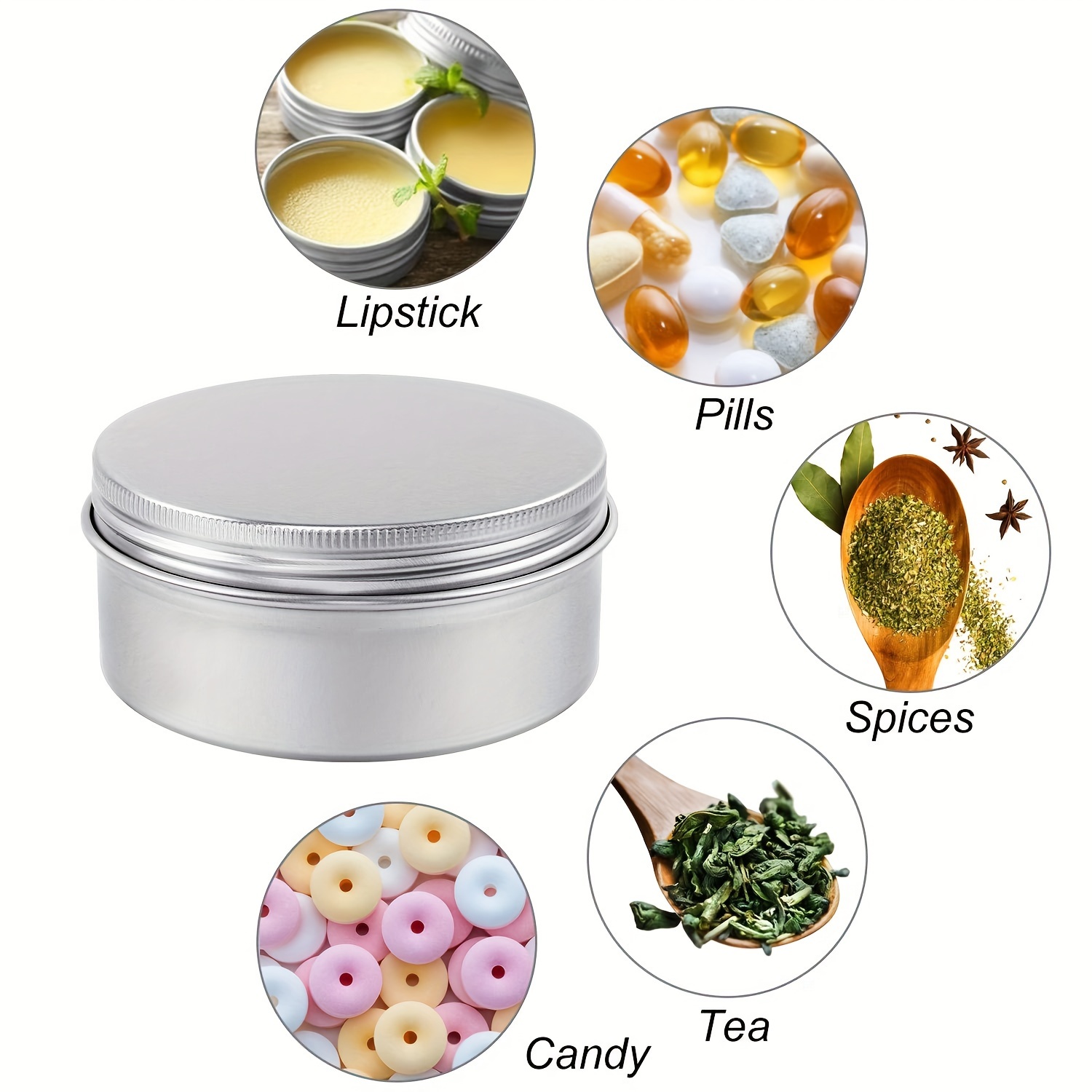 1pc Mini Tin Box, Metal Hinged Empty Tins With Lid, Portable