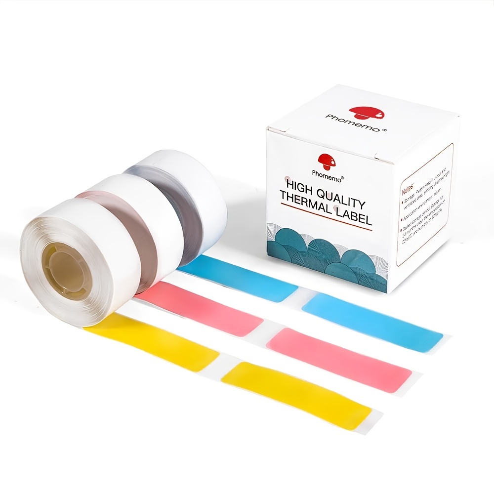 Buy 3 Rolls D30 Labels 14x50mm Blue Pink Yellow Square Label Sticker Paper For D30 Label Maker