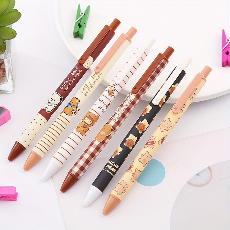 Cartoon Cute Gel Pens Funny Pen Quick Drying Black Ink Pen - Temu