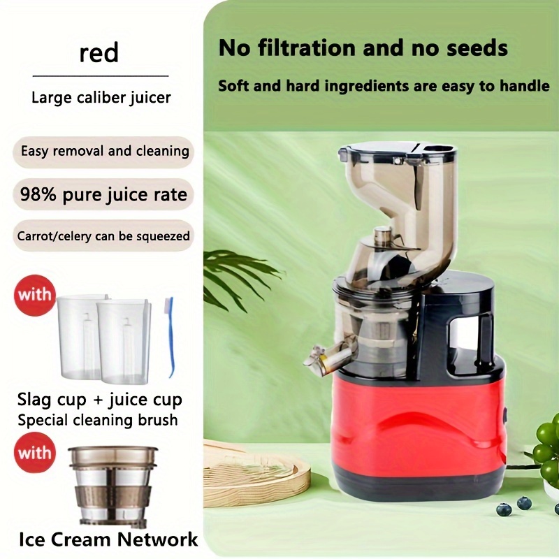 Carrot Slow Juicer Matte Black Juicer Slow - Temu