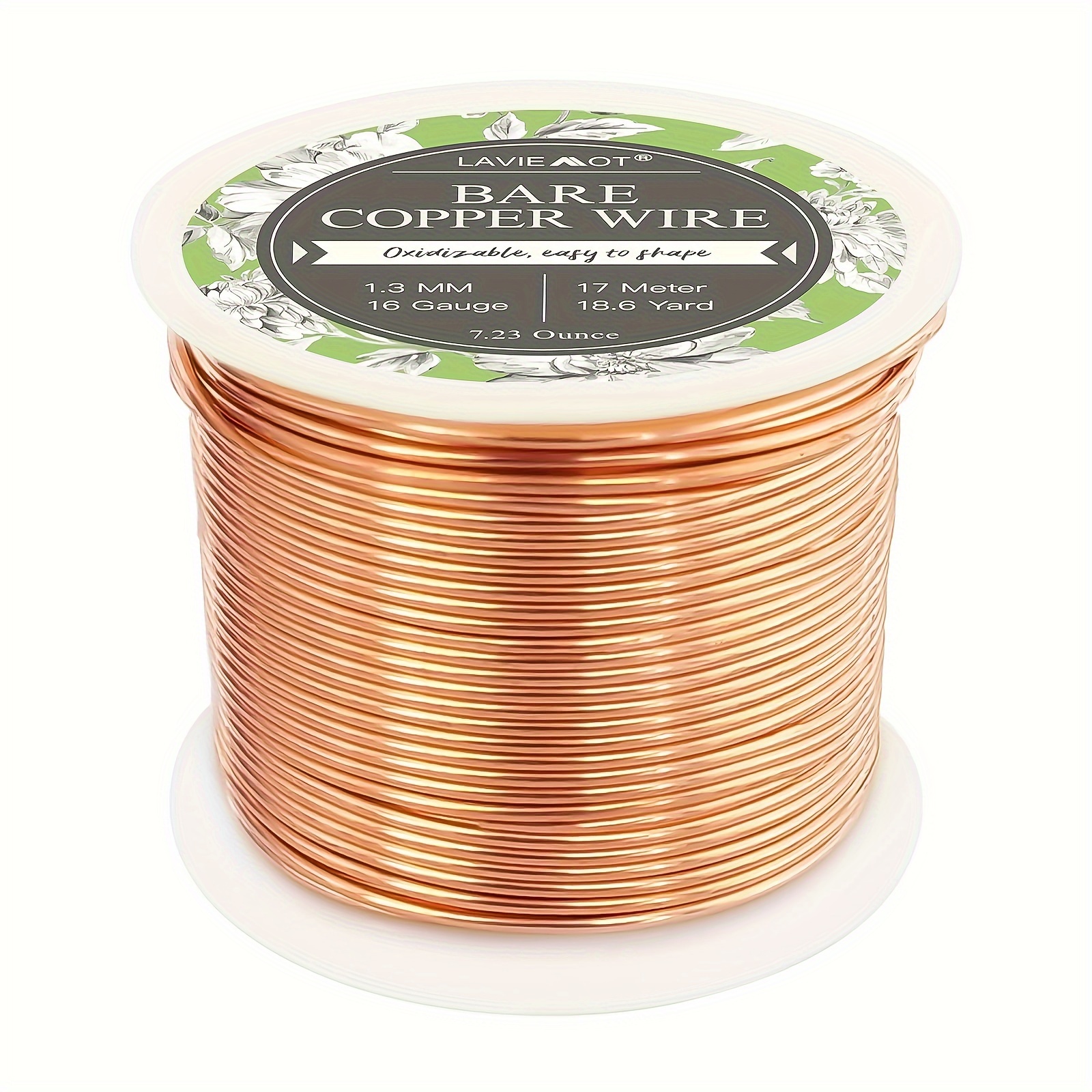 1 Roll Bare Copper Wire Oxidizable Pure Copper Wire Metal Bare Copper Wire  Used For Handmade