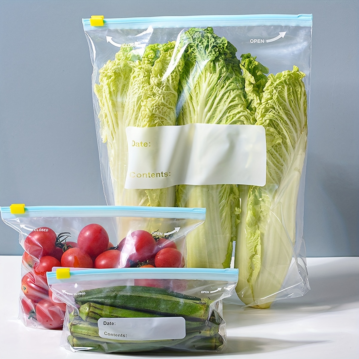 Ziplock Sealed Bags, Plastic Fresh-keeping Bag For Household Refrigerators,  Sub-packaging Self Sealing Storage Bag, Zipper Sliding Lock Bag, Home  Kitchen Supplies - Temu