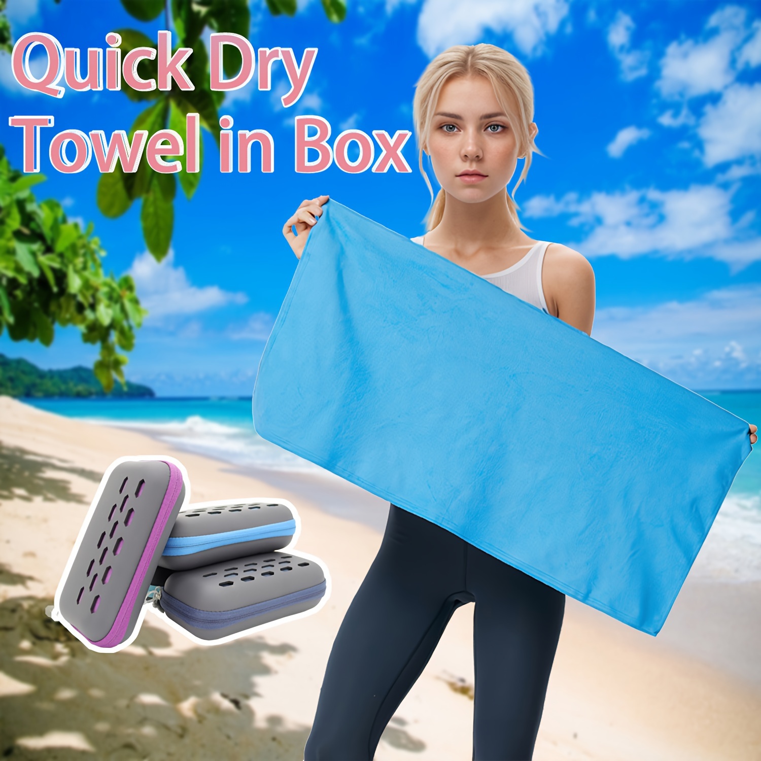 Ultra Light Quick Drying Outdoor Towel Portable Bag Included Nano Microfiber  Towel For Camping Gym Swimming Yoga And Travel Thin Compact Cooling Sweat  Absorbent And Anti Bacterial