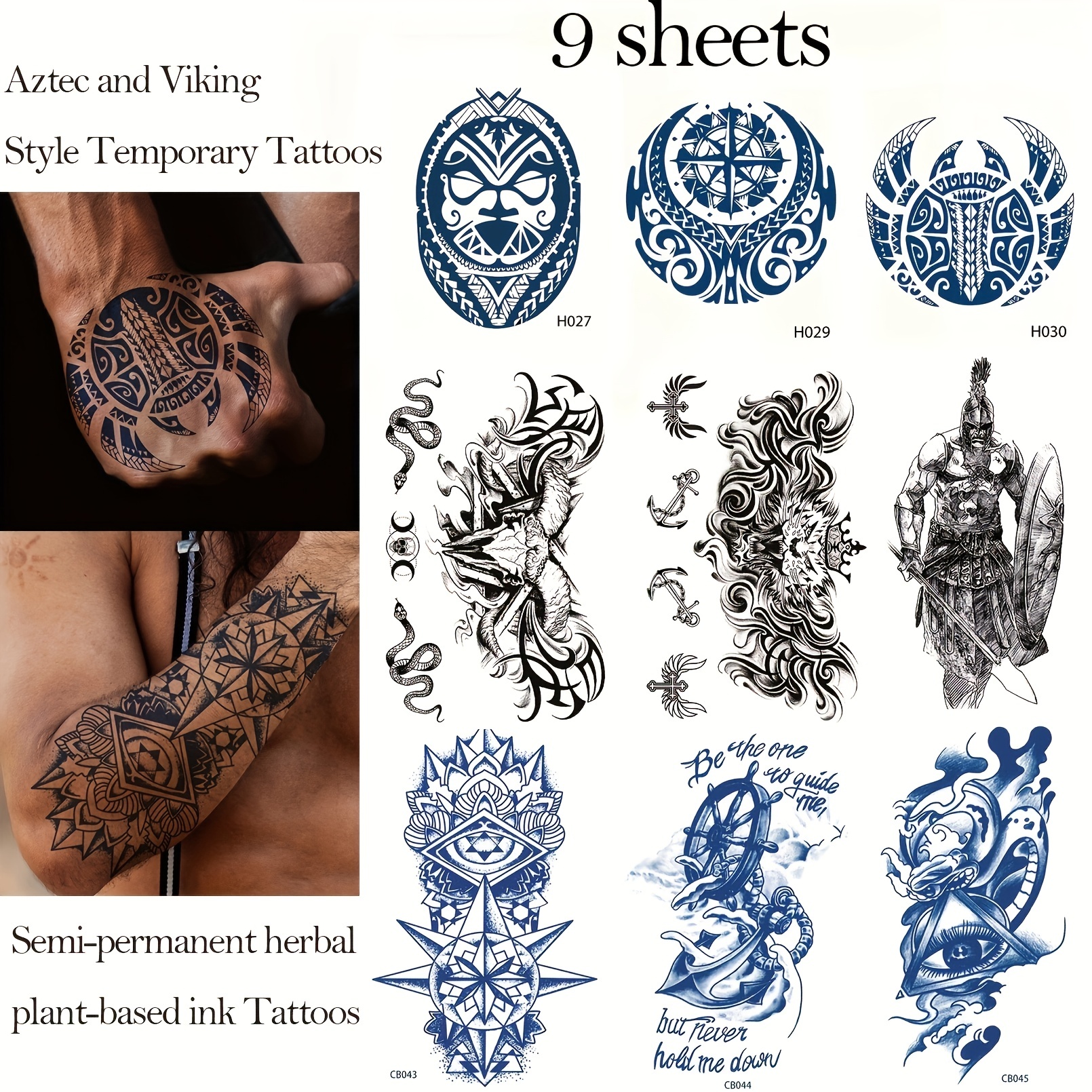 Semi Permanent Realistic Dragon Tattoos, 6-Sheet 100% Plant-Based Ink  Infinity Animal Tattoo Stickers, 2 Weeks Long Last Waterproof Tattoos for  Adults