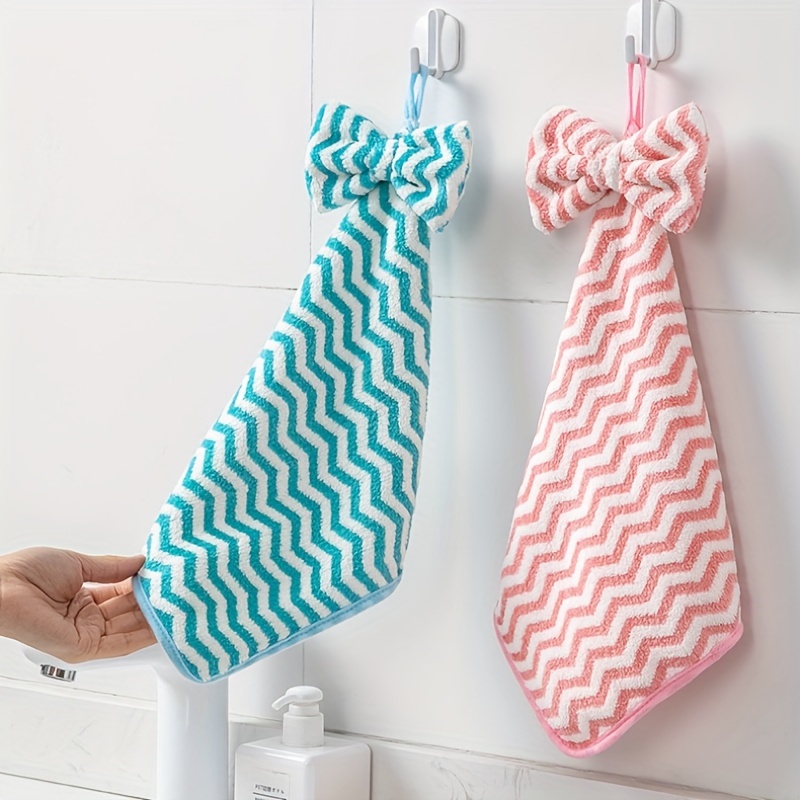 Household Bow Hanging Hand Towel Cute Dish - Temu