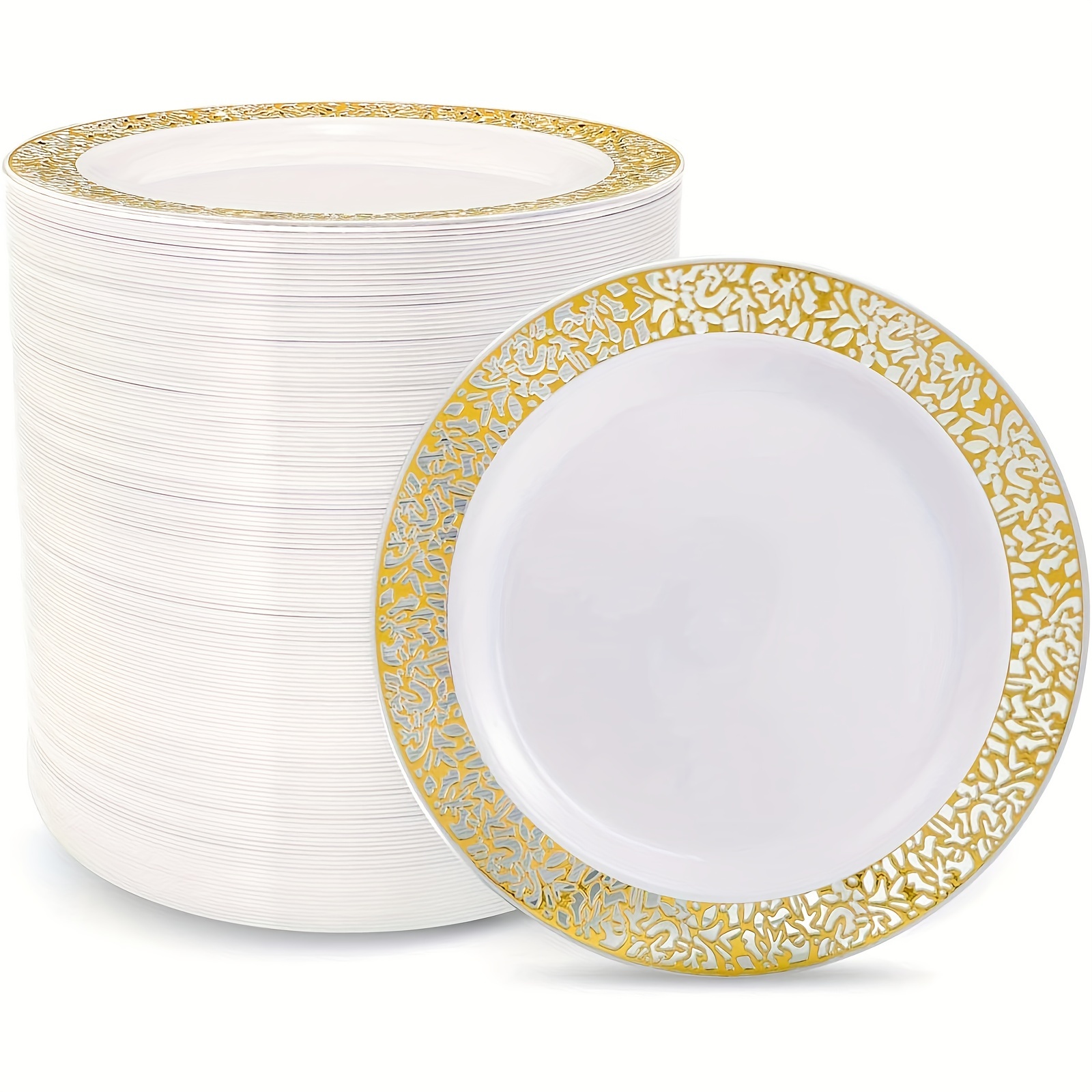 Plastic Plates Disposable Dinnerware Set 15guests Heavy Duty - Temu