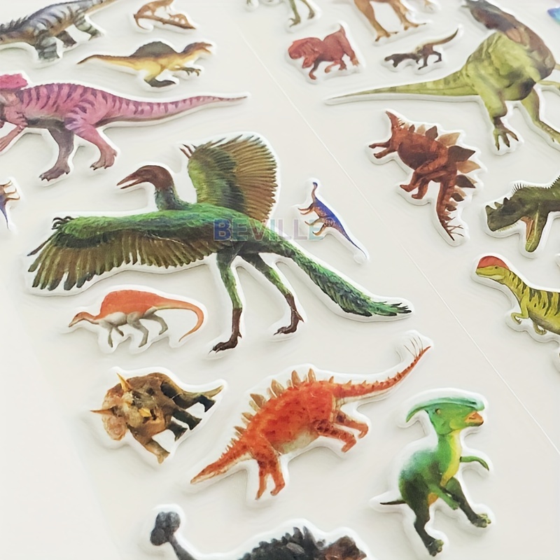 Pegatinas dinosaurios 1 hoja - Librería El Duende