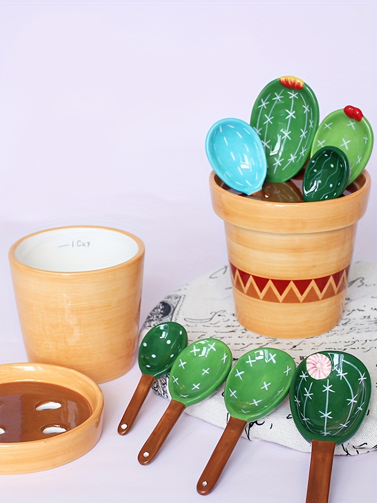  Sirensky Cactus Measuring Spoons Set,Cacti Measuring