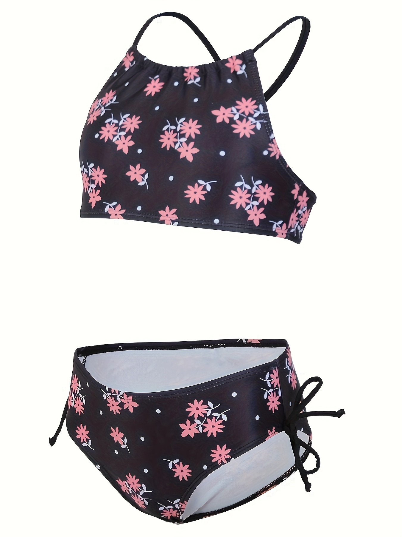 Maple Print Swimsuit Sets Girls Cute Bathing Suit Summer - Temu