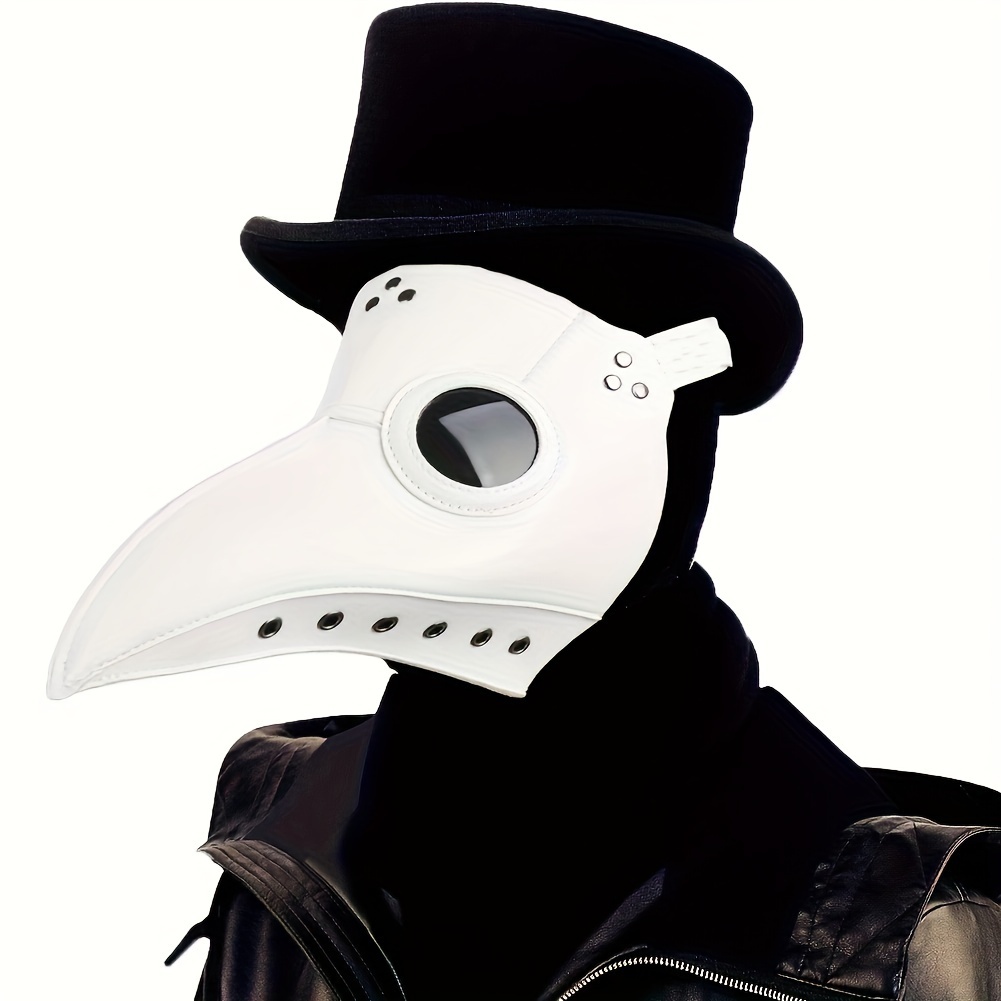 1pc Peste Médecin Masque Halloween Costume Oiseau Long Nez Bec PU Cuir  Steampunk 
