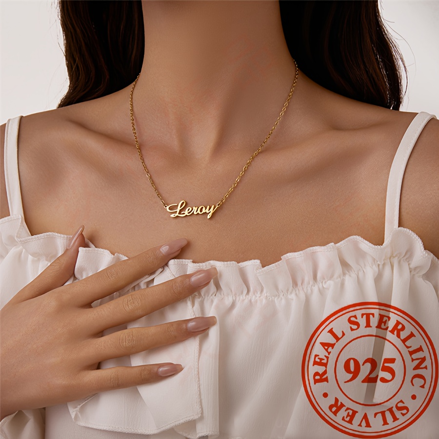 

Personalized Pendant Necklace, 3.5g 925 , Engraved Necklace Personalized Necklace ( In English , Languages Translated English)