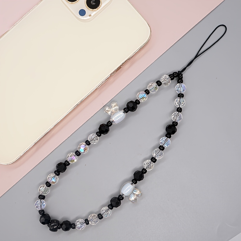 Phone Charm Crystal Beads Lanyard Mobile Telephone Chains - Temu