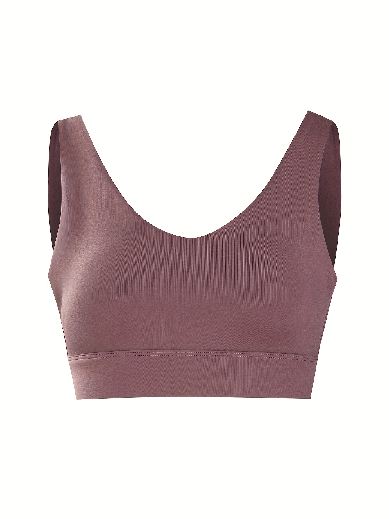 Medium Stretch V cut Back Sports Bra Women Comfortable Gym - Temu