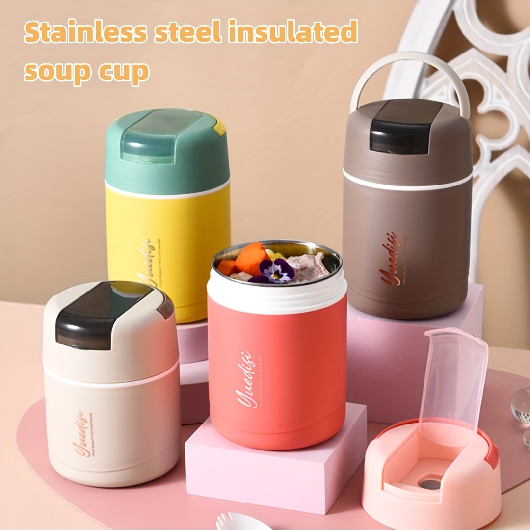 600ml Lunch Box Thermos Food Flask Stainless Steel Insulated Soup Jar  Container