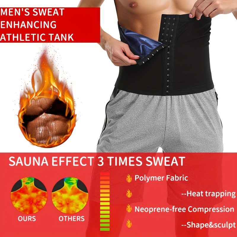 Men Waist Trainer Fitness Slimming Belt Sauna Body Shaper Corset For  Abdomen Weight Loss Trimmer Belt Sweat Workout Fat Burner