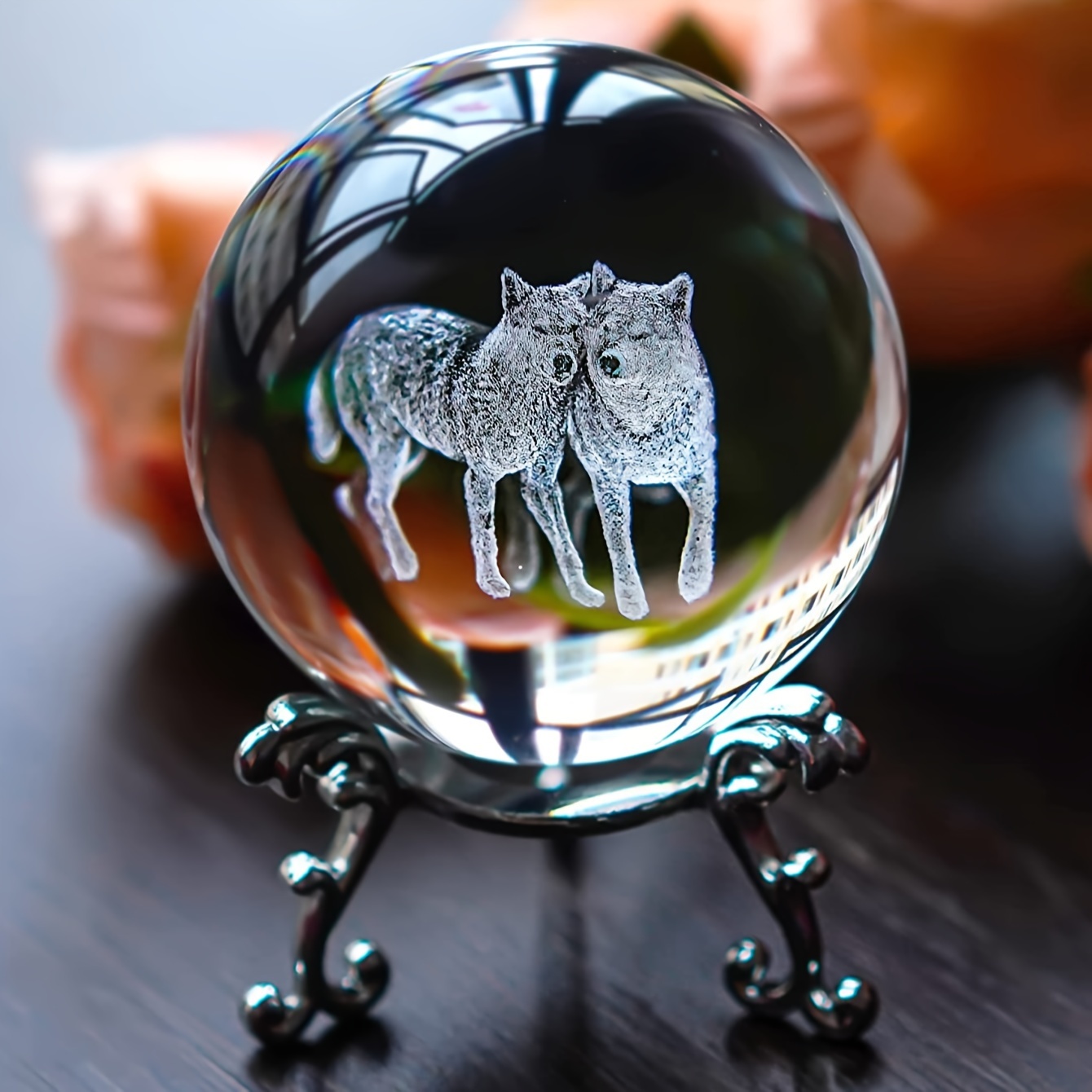 Mini boule de cristal en forme de globe du monde avec support pour la  décoration de la maison et du bureau (doré) : : Jeux et Jouets