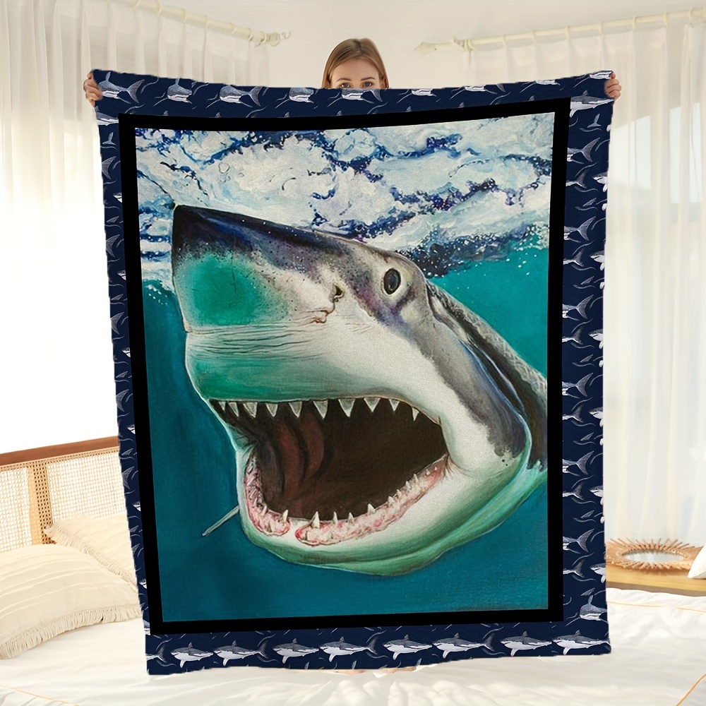 Shark Blanket Lightweight Flannel Blanket Throw Blanket Sofa - Temu