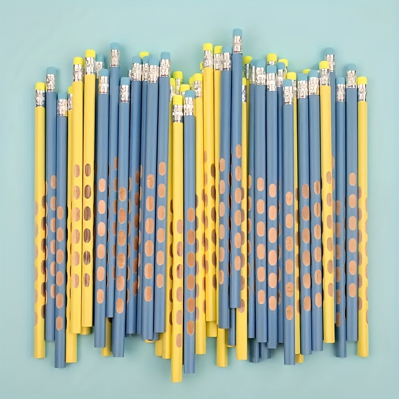 12/24pcs Round Wooden Pencils 2 HB Pencils With Silvery Eraser Blank Cool  Pencils Kids Pencils Wood Unsharpened Pencil For School Drawing Sketching