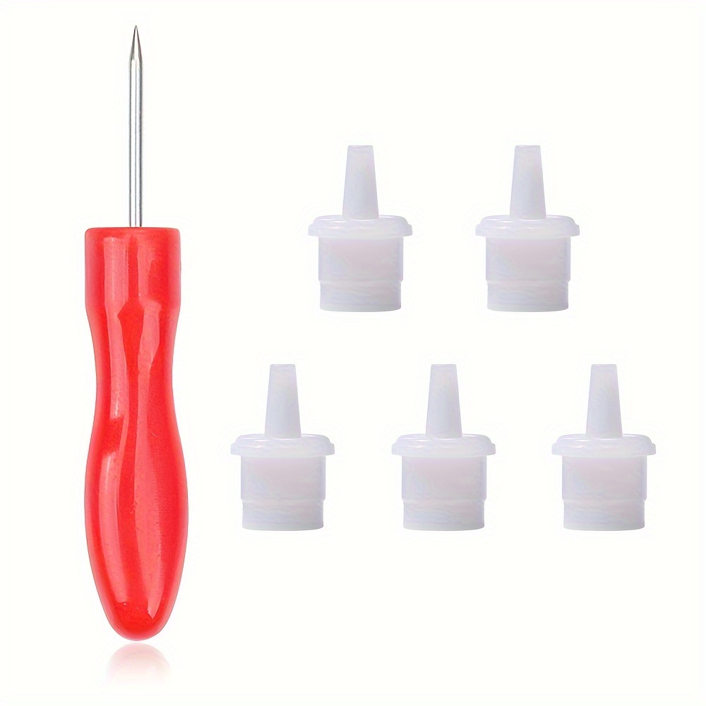 6pcs/set Universal Lash Glue Bottle Blocking Iron Eyelash Extension Glue Mouth Head Special Plug Caps Opener Makeup Tools