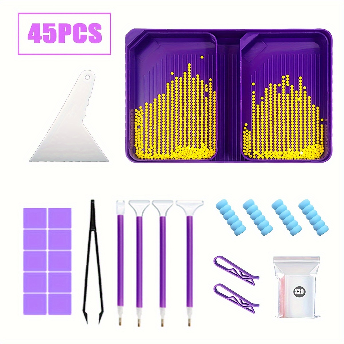45pcs Diamond Painting Tool Kit Set