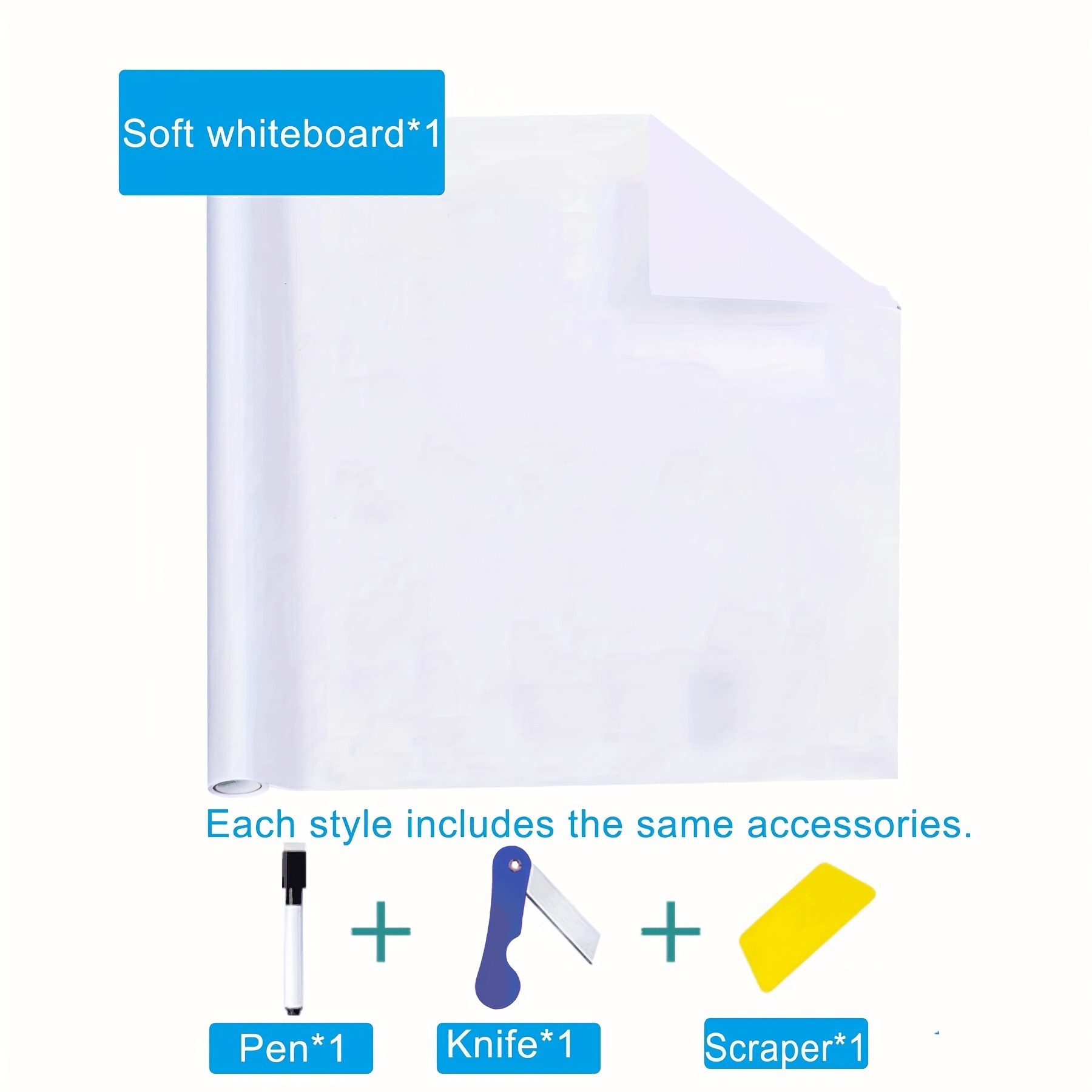 Soft Magnetic Whiteboard Wall Sticker Waterproof Roll Up Erasable