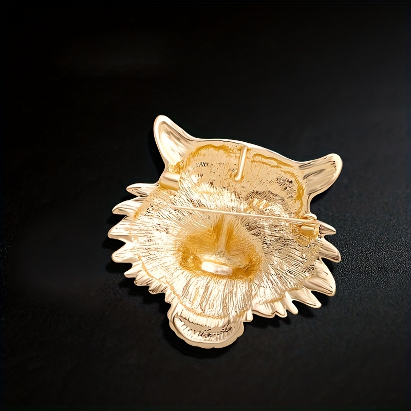 Rhinestone Roaring Tiger Brooch, Creative Clothing Accessory