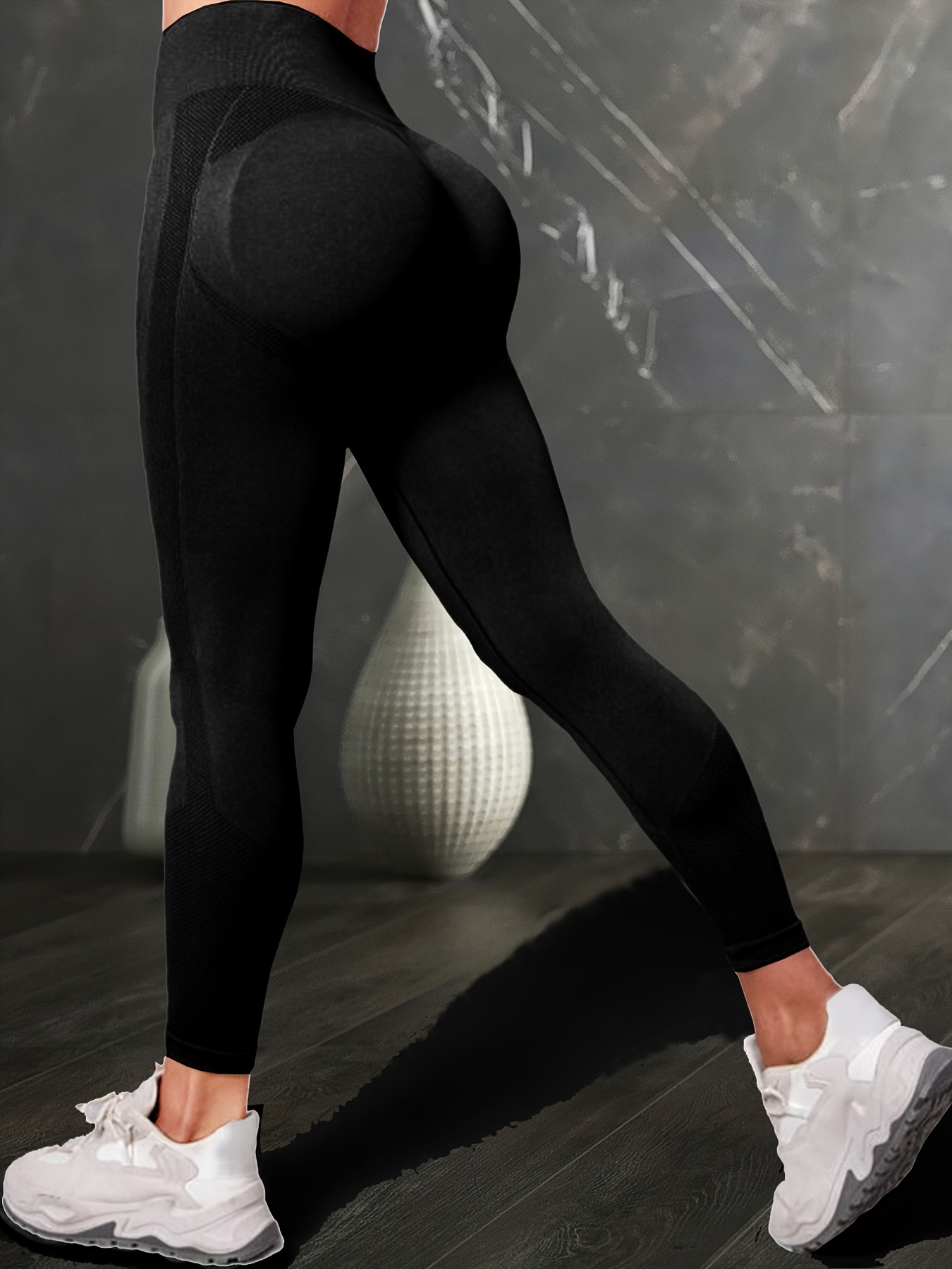 Solid Butt Lifting Sexy Yoga Pants Seamless Moisture Wicking - Temu