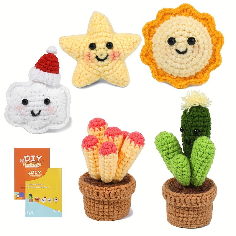 4pcs Crochet Kit For Beginners Adults, Crochet Flower Kits Coasters,  Knitting Kit With Crochet Hook, Crochet Yarn, Instruction, For Crochet  Floral Cup