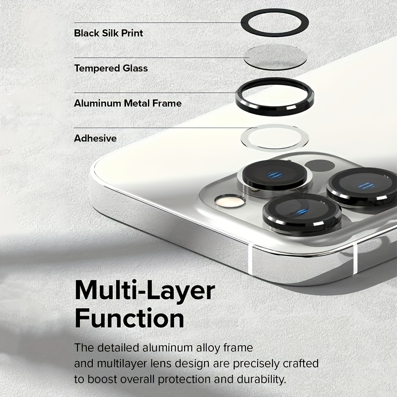 Full Cover Camera Lens Protector on for iPhone 13 Pro Max 12 Mini Tempered  Glass for iPhone 11 13 Pro Max Metal Camera Protector 