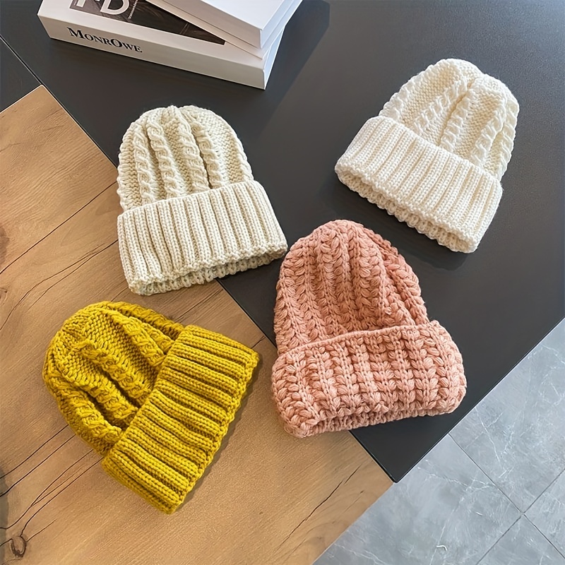 Gorro Niños Jersey Niña Gorro Tejido Protección Oídos Otoño - Temu