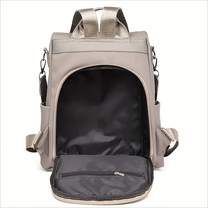 Minimalist Casual Zipper Backpack Lightweight Solid Rucksack