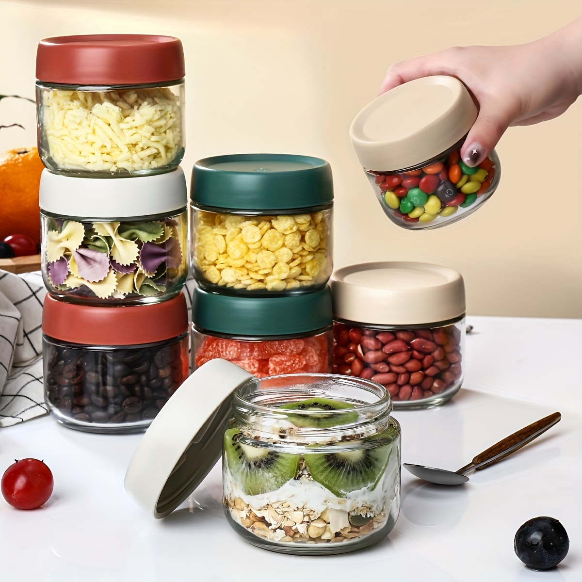 Airtight Glass Jars Glass Canisters For Coffee Beans Tea - Temu