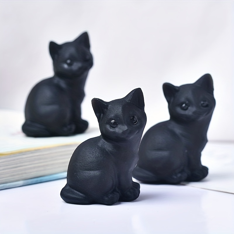 Crystal Sleeping Cat Figurines Home Decor - Temu