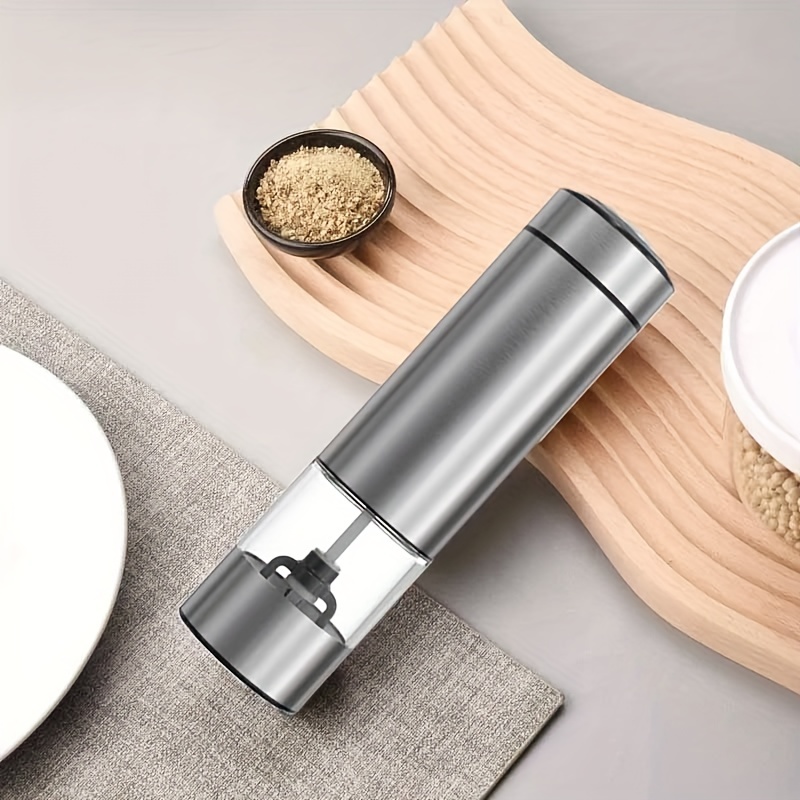 Stainless Steel Electric Pepper Mill Electric Salt And Pepper Grinder Grind  Sea Salt And Black Pepper With Ease - Temu