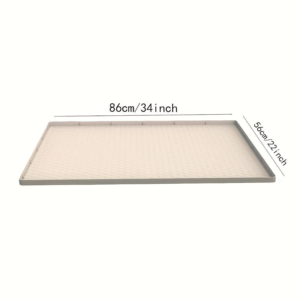 Under Sink Mat - Waterproof Kitchen Cabinet Tray - 34 x 22 Flexible  Silicone Under Sink Liner with Drain Hole - Kitchen Bathroom Cabinet Mat  and