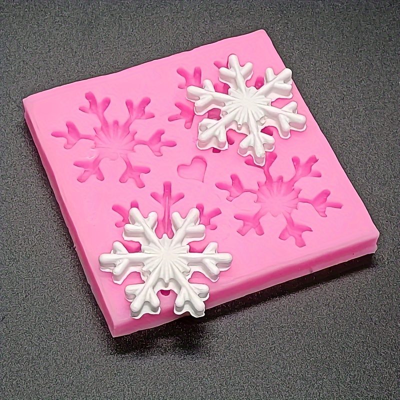 4 Cavity Snowflake Silicone Mold