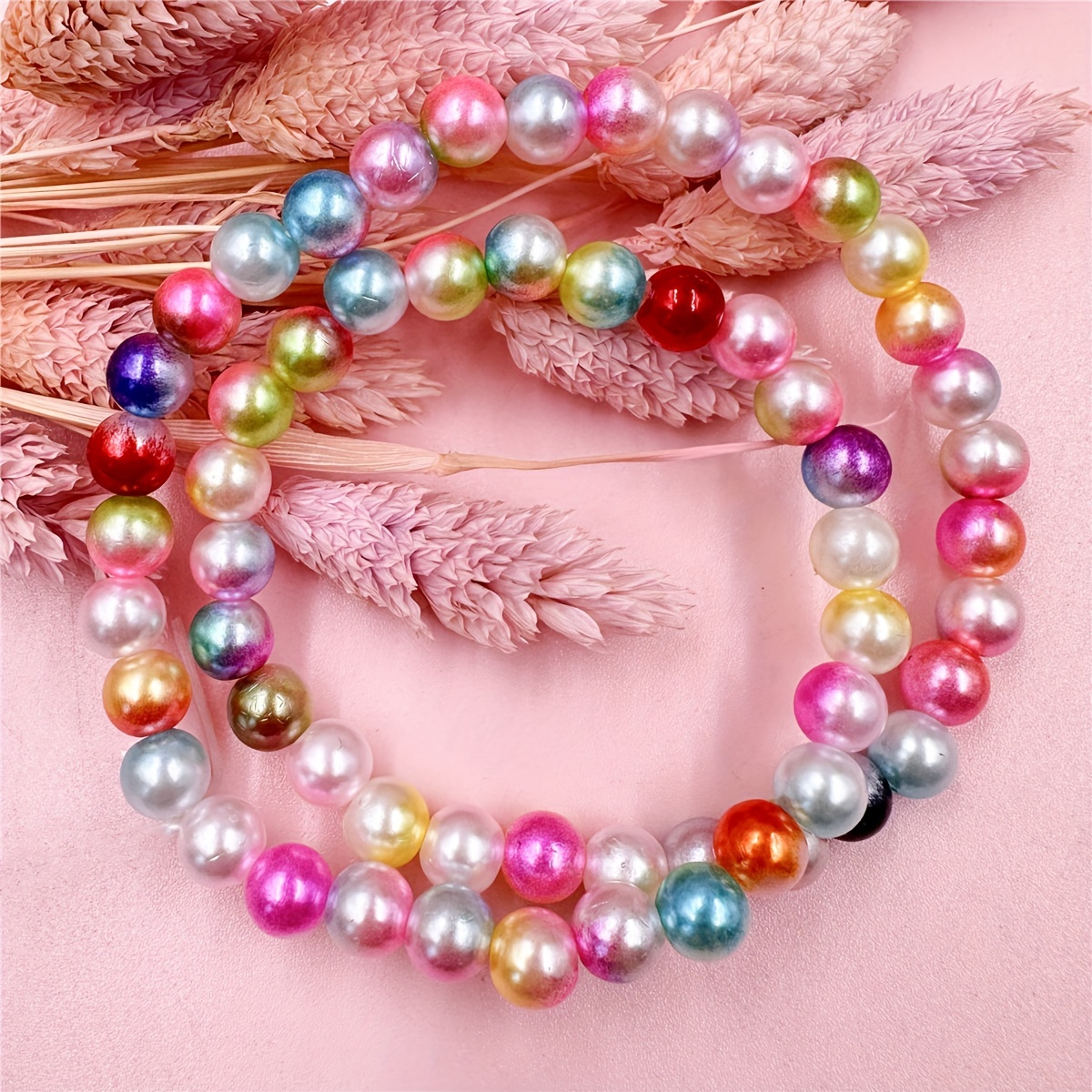 Mermaid Beads Colorful Beads Two colored Hole Beads - Temu