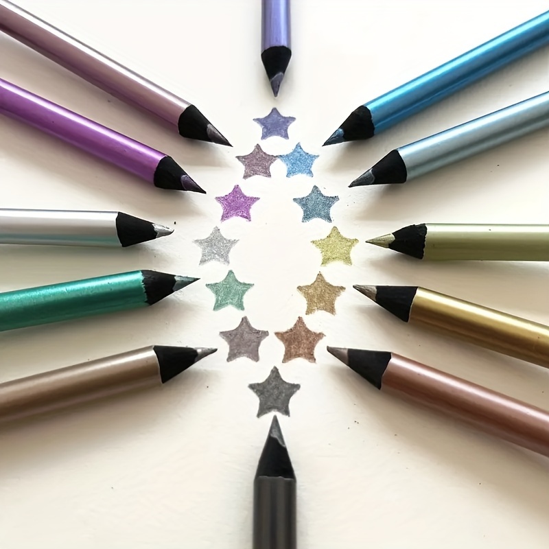 Vibrant Colors Metallic Pencils - Perfect For Artistic Creations & Drawing!