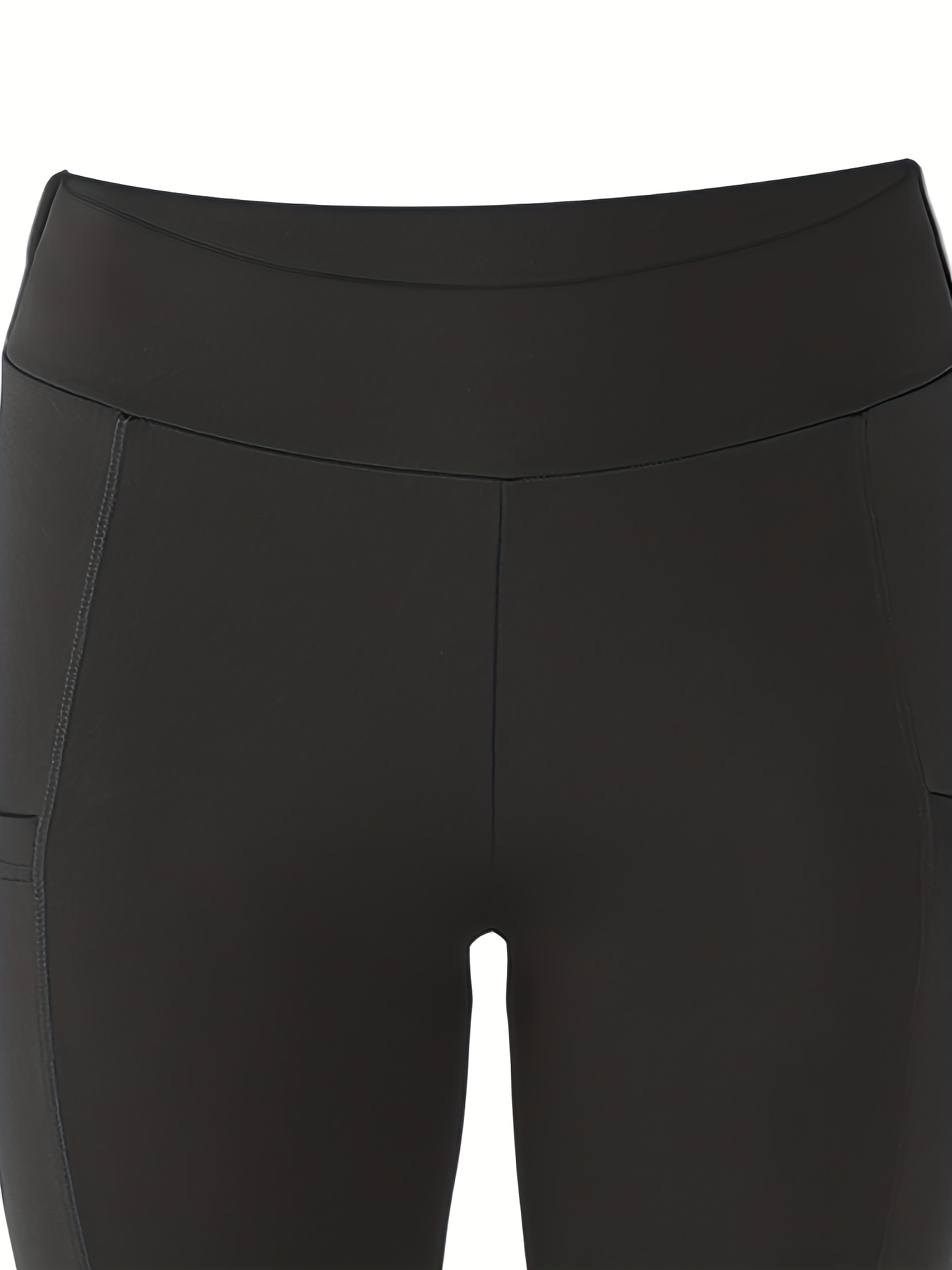 Cropped Yoga Pants Side Pockets High Stretch Leggings Women's Activewear