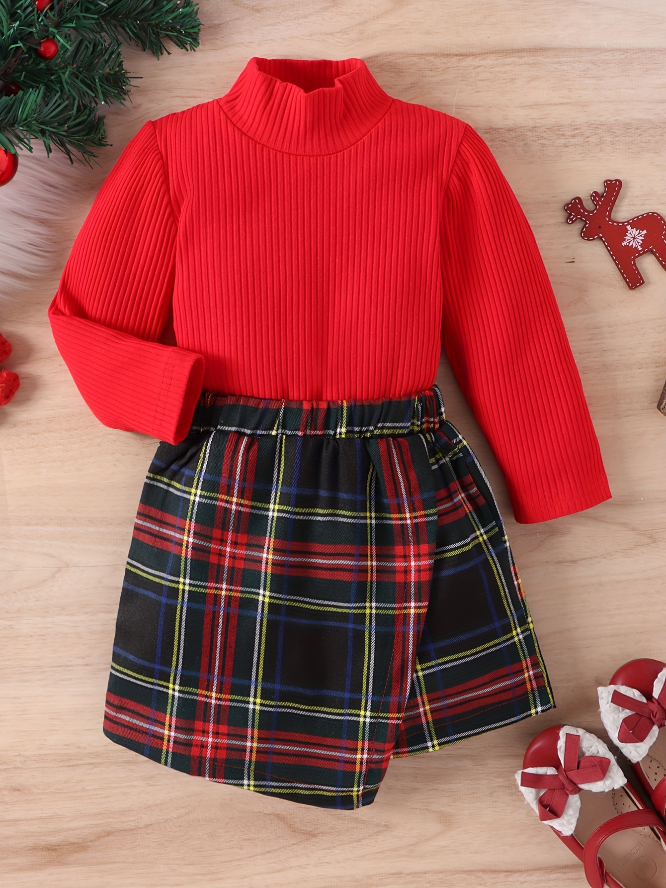 Turtleneck tartan asymmetrical store sweatshirt