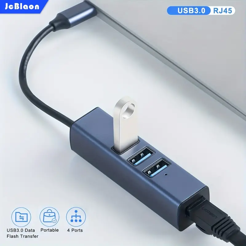 Adaptateur USB C Vers Ethernet Concentrateur USB 3.0 USB - Temu Canada