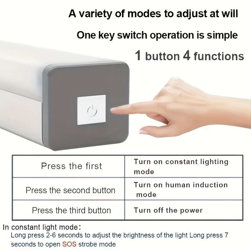 1 Luce Sotto L'armadio Barra Luminosa A Led Sensore - Temu Switzerland