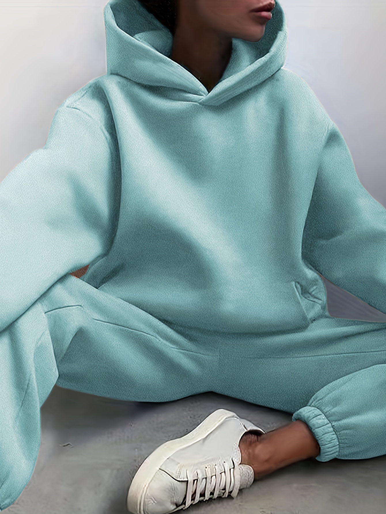 Womens Tracksuit Set Plus Size Long Sleeve Hooded Sweatshirt Casual Pants  Loungewear 2 Piece Hoodie Top Sweatsuit 2023, Mint Green, Small :  : Clothing, Shoes & Accessories