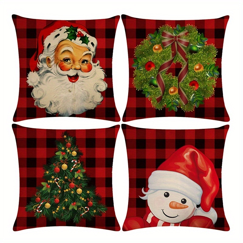 Christmas Pillowcase Set Colorful Holiday Holly Happy Winter - Temu