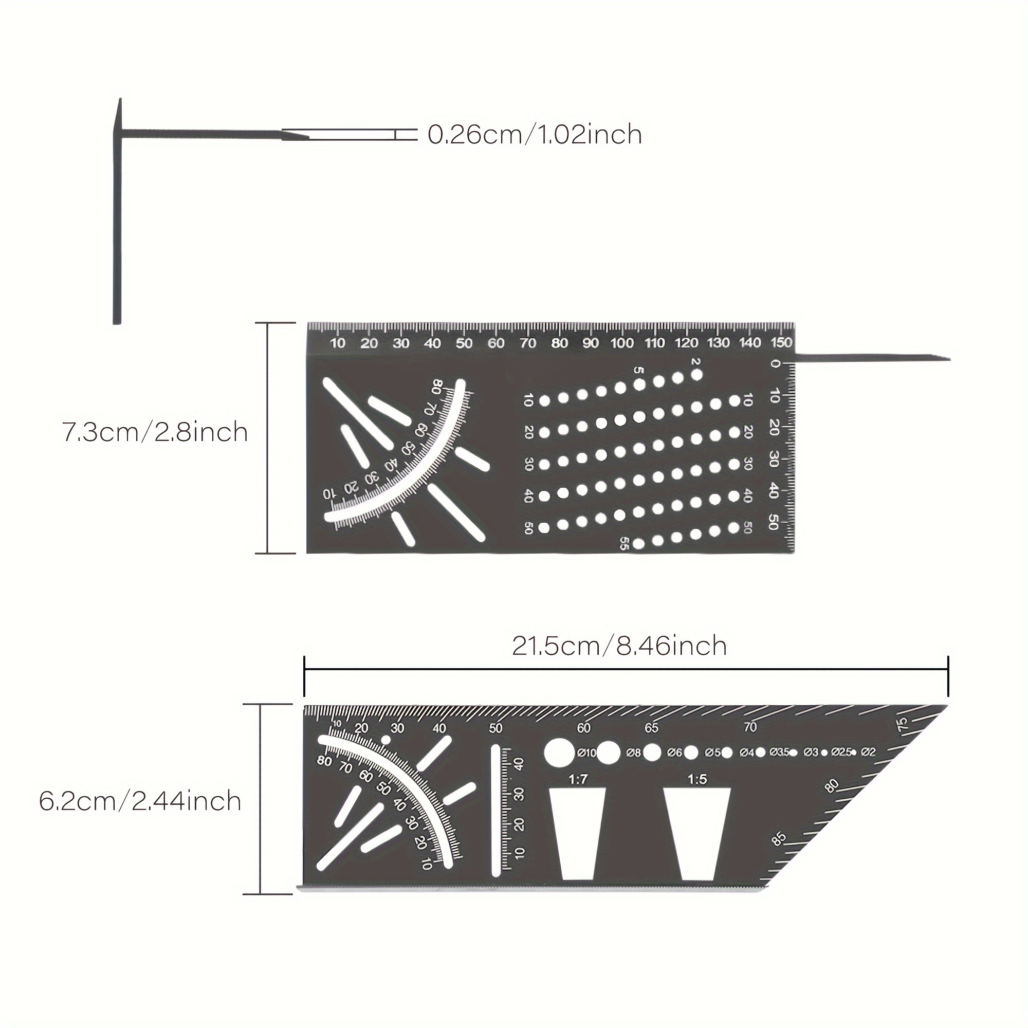 Multi Function Scribing Tool Woodworking Line Drawing Tool